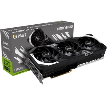 ვიდეო დაფა Palit NED47TS019T2-1043A, Gaming RTX4070TI, 16GB, 256bit, HDMI, DP, Black/Silver