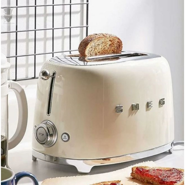 Smeg TSF01CREU, 950W, Toaster, Beige