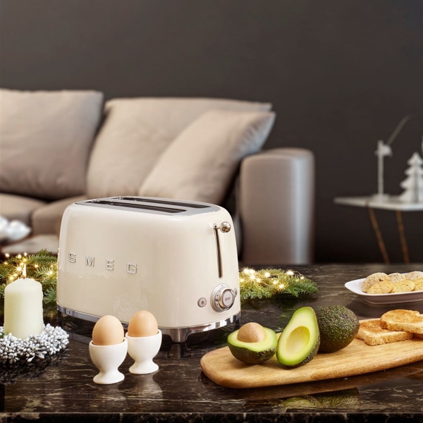 Smeg TSF01CREU, 950W, Toaster, Beige