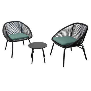 OEM ELEGANCY, Garden Furniture Set, Black/Green