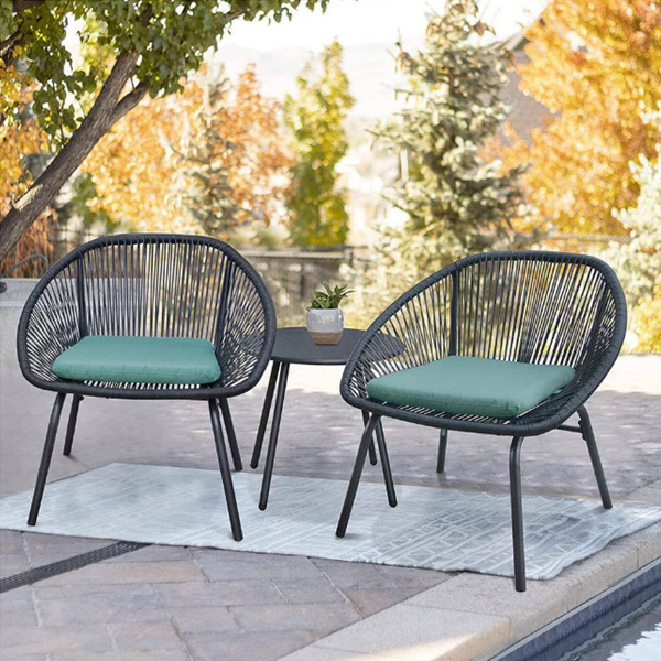 OEM ELEGANCY, Garden Furniture Set, Black/Green