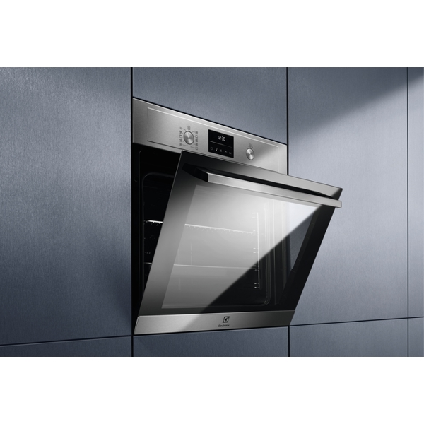 ჩასაშენებელი ელექტრო ღუმელი Electrolux EOH4P56BX, 65L, Built-In, Silver/Black