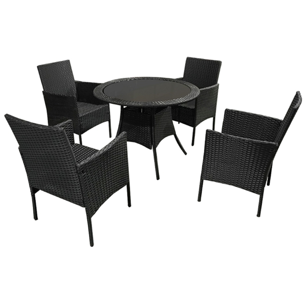 OEM Hom-004_MIRAGE, Garden Furniture Set, Black