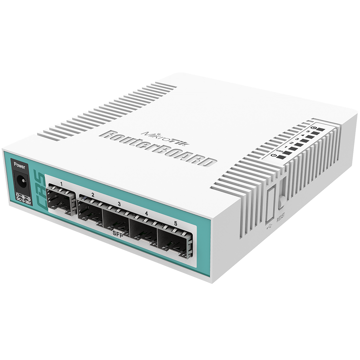 სვიჩი ‎MikroTik CRS106-1C-5S, 5-Port Gigabit, PoE+ Switch, White