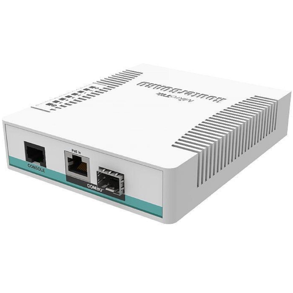 სვიჩი ‎MikroTik CRS106-1C-5S, 5-Port Gigabit, PoE+ Switch, White