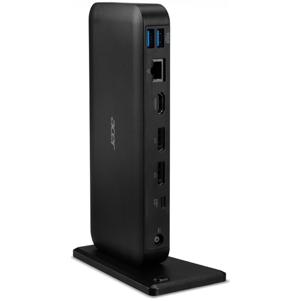 Acer GP.DCK11.003, Type-C Docking Station, 2xUSB-C, 3xUSB3.1, HDMI, 2xDP, RJ45, 3.5mm, Black