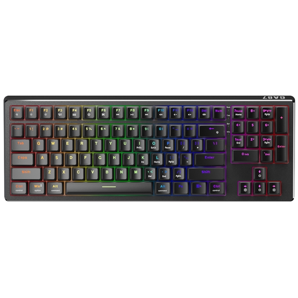 კლავიატურა 1STPlayer GA87(RGB)-BK-RED/SW, Wired, RGB, USB, Gaming Keyboard, Black