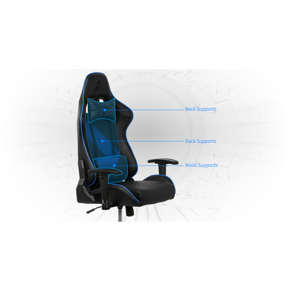 გეიმერული სავარძელი 1STPlayer S02-BR, Gaming Chair, Black/Red