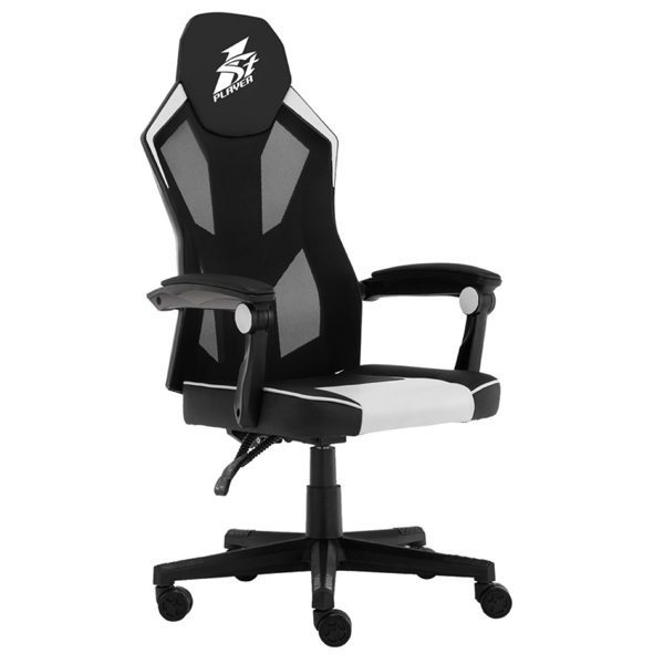 გეიმერული სავარძელი 1STPlayer P01-BW, Gaming Chair, Black/White