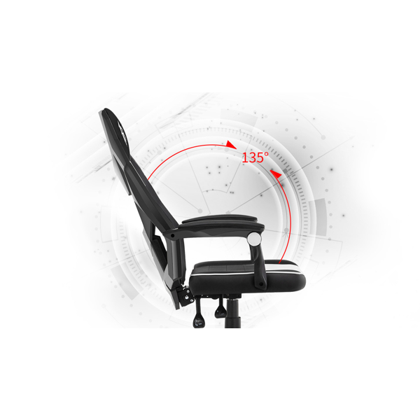 გეიმერული სავარძელი 1STPlayer P01-BW, Gaming Chair, Black/White