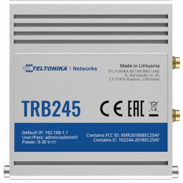 4G როუტერი Teltonika TRB245, 150Mbps, LTE Router, White