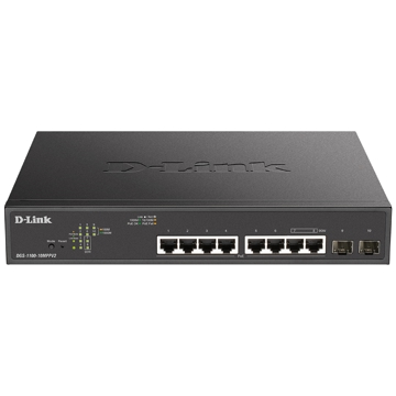 სვიჩი D-Link DGS-1100-10MPPV2, 10-Port Gigabit, PoE+ Switch, Black