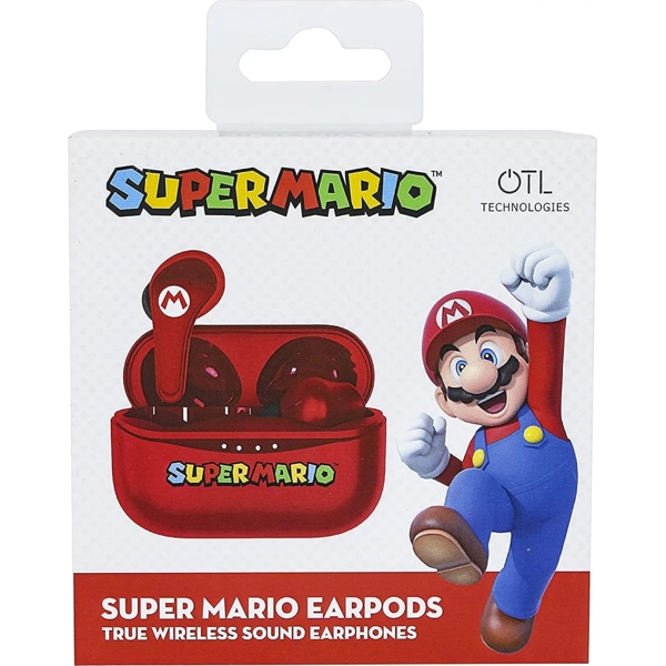 ყურსასმენი OTL SM0894 Super Mario, Earbuds, Wireless, Bluetooth, Red