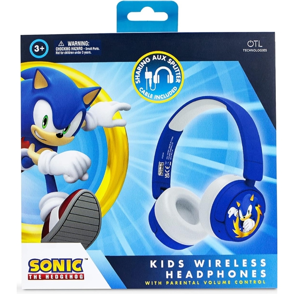 OTL SH0985 Sonic The Hedgehog, Headset, Wireless, Bluetooth, Blue