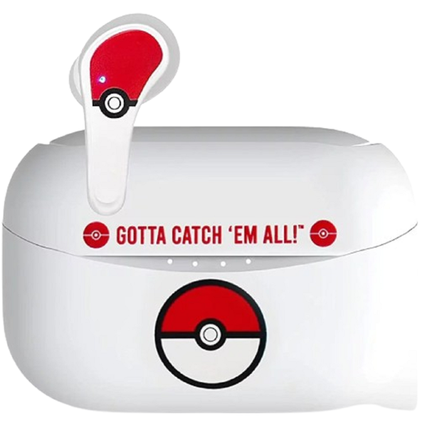 OTL PK0860 Pokemon Poke Ball, Earbuds, Wireless, Bluetooth, White