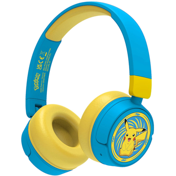 ყურსასმენი OTL PK0980 Pokemon Pikachu Kids, Headset, Wireless, Bluetooth, 3.5mm, Blue/Yellow