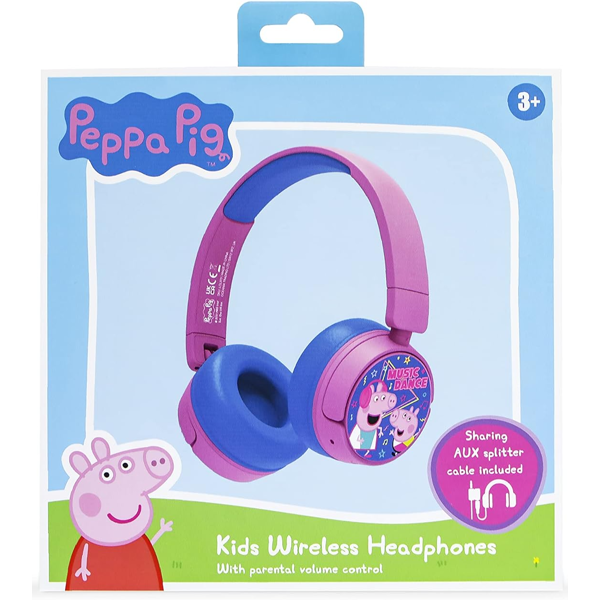 ყურსასმენი OTL PP0982 Peppa Pig Music Dance Kids, Wireless, Bluetooth, 3.5mm, Pink