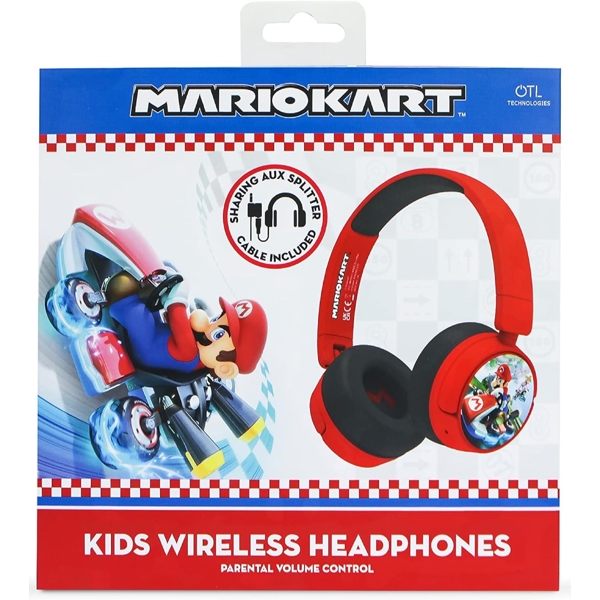 OTL MK0983 Mario Kart, Headset, Wireless, Bluetooth, Red