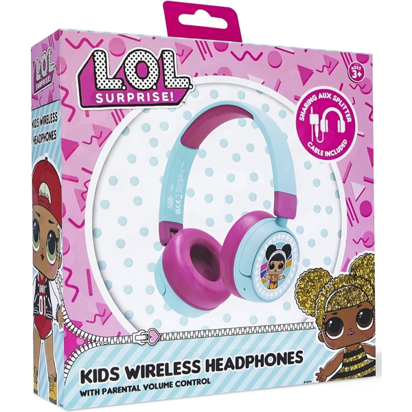 ყურსასმენი OTL LOL979 LoL Surprise, Headset, Wireless, Bluetooth, Teal/Rose