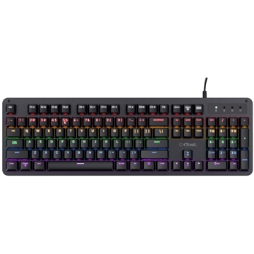 Trust GXT1863, Wired, RGB, USB, Gaming Keyboard, Black