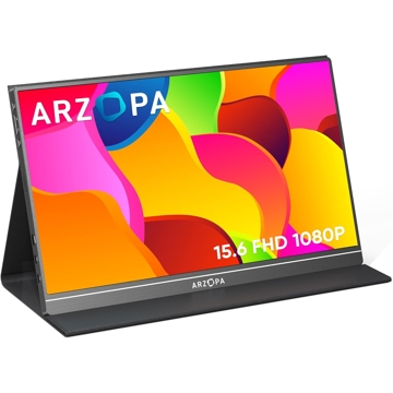 მონიტორი Arzopa S1 Table, 15.6", Monitor, FHD, IPS, Type-C, Mini HDMI, Black