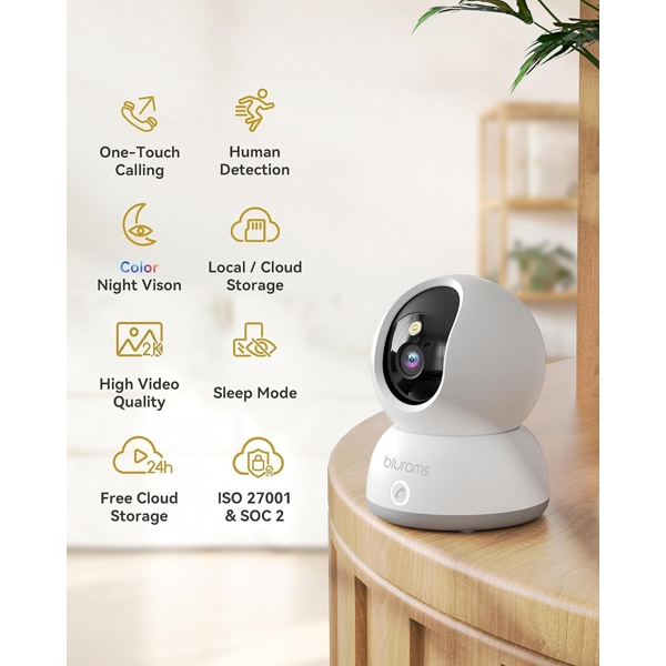 ვიდეო სათვალთვალო კამერა Blurams A31C Lumi, Indoor Security Camera, White