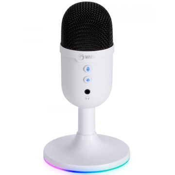 Marvo MIC-06 WH, Microphone, USB, 3.5mm, White