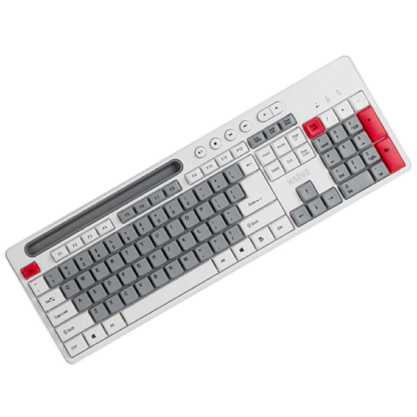კლავიატურა + მაუსი Marvo WS009, Wireless, USB, Keyboard And Mouse, White/Gray