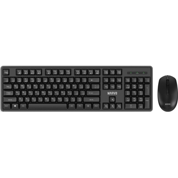 კლავიატურა + მაუსი Marvo WS005, Wireless, USB, Keyboard And Mouse, Black