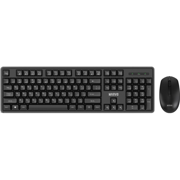 კლავიატურა + მაუსი Marvo WS005, Wireless, USB, Keyboard And Mouse, Black