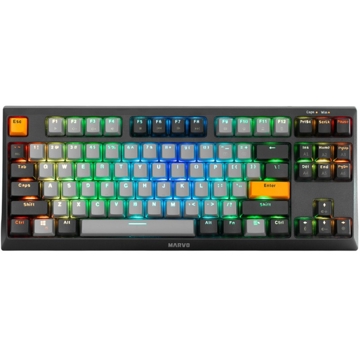 Marvo KG980B EN-B, Wired, USB, Gaming Keyboard, Black/Grey