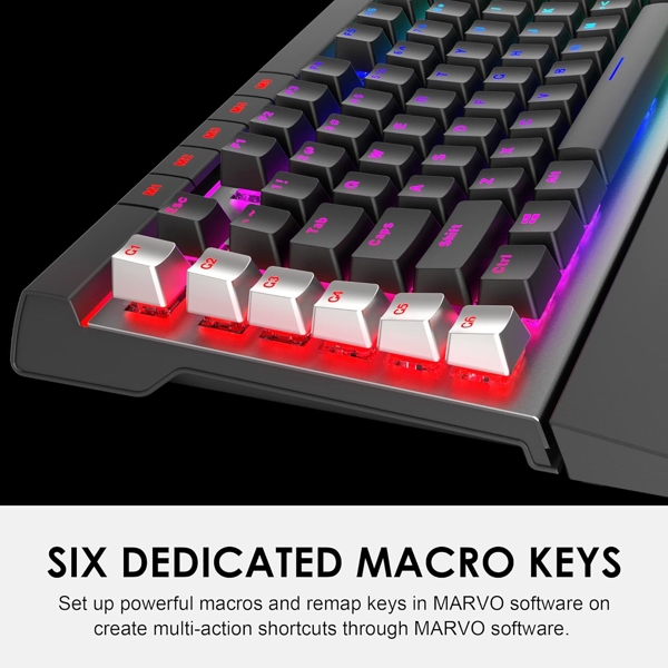 კლავიატურა Marvo KG965G, Wired, USB, Gaming Keyboard, Black