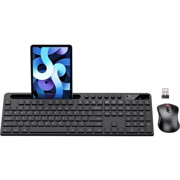 Marvo KC411W, Wireless, USB, Keyboard And Mouse, Black