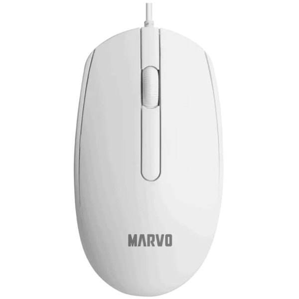 Marvo MS003 WH, Wired, USB, Mouse, White