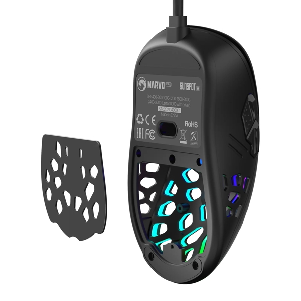 მაუსი Marvo G946, Wired, USB, Gaming Mouse, Black