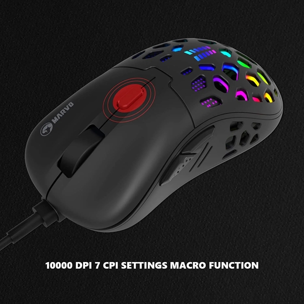 მაუსი Marvo G946, Wired, USB, Gaming Mouse, Black