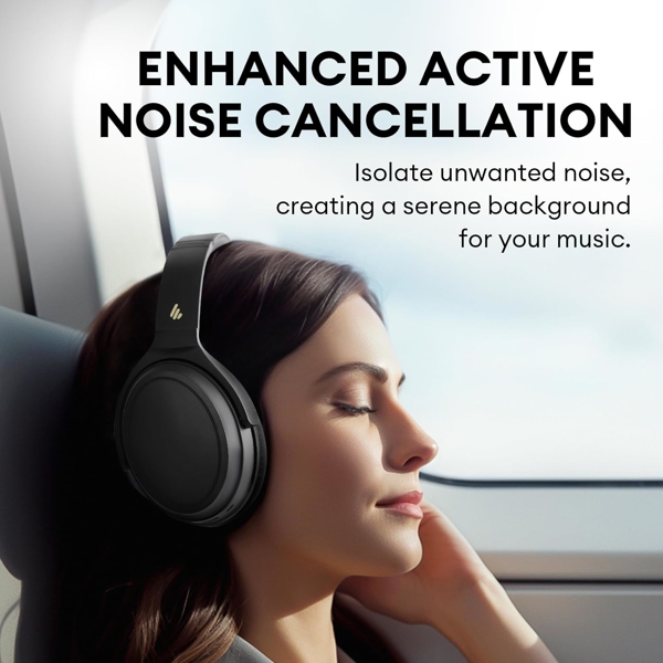 Edifier WH700NB, Active Noise Cancelling Headphones, Wireless, Bluetooth, Black