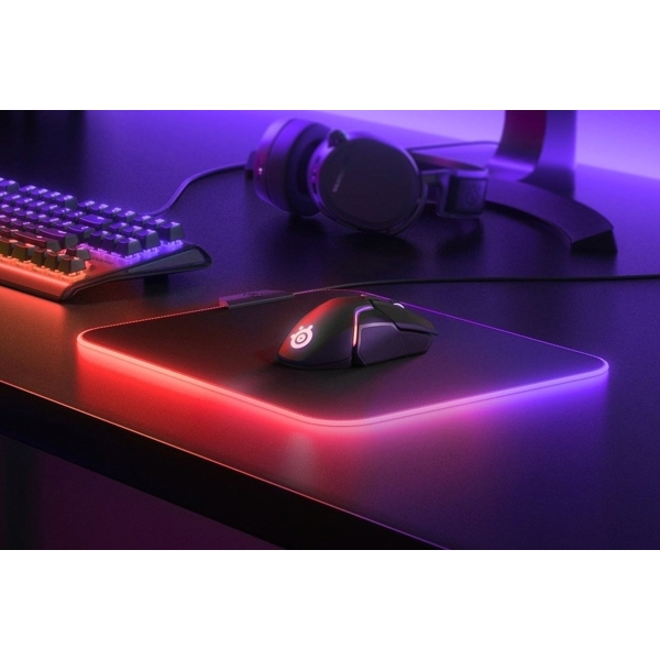 მაუსის პადი SteelSeries 63825_SS, Gaming Mouse Pad, M, Black