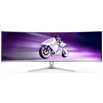 Philips 49M2C8900/00 Evnia, 49", Curved Monitor, Dual QHD, OLED, HDMI, USB, USB-C, DP, Silver 