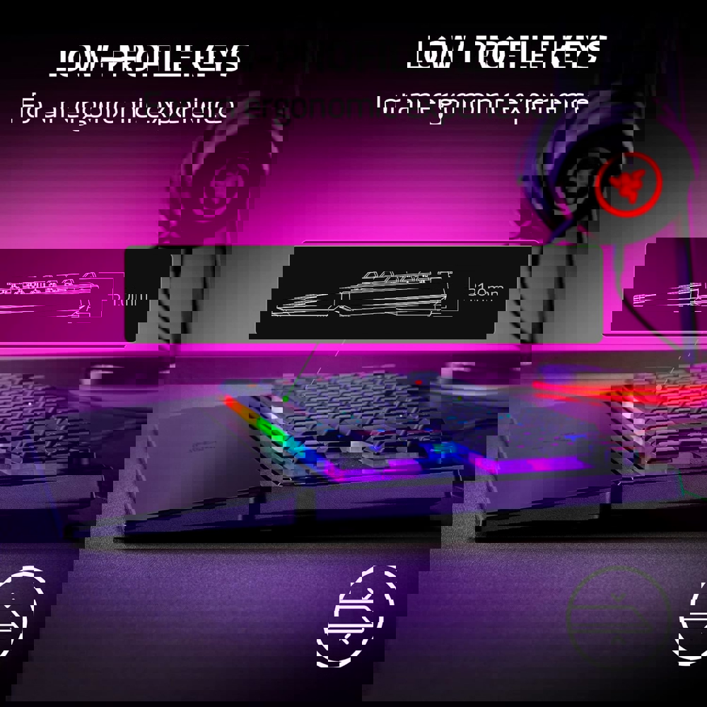 კლავიატურა Razer RZ03-04880100-R3M1 Ornata V3 TKL, Wired, RGB, USB, Gaming Keyboard, Black