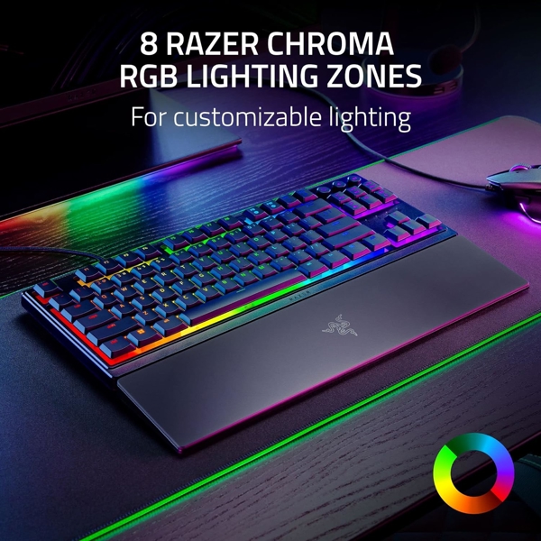 კლავიატურა Razer RZ03-04880100-R3M1 Ornata V3 TKL, Wired, RGB, USB, Gaming Keyboard, Black