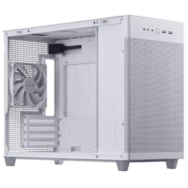 ქეისი Asus 90DC00G3-B39010, Computer Case, Small Tower, MicroATX, Mini-ITX, USB-C3.2, 2xUSB3.2, White