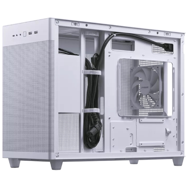 ქეისი Asus 90DC00G3-B39010, Computer Case, Small Tower, MicroATX, Mini-ITX, USB-C3.2, 2xUSB3.2, White