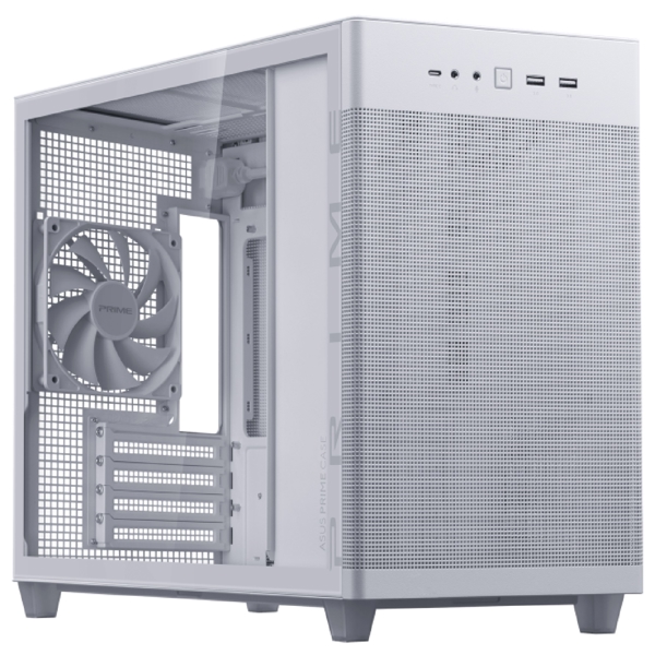 ქეისი Asus 90DC00G3-B39010, Computer Case, Small Tower, MicroATX, Mini-ITX, USB-C3.2, 2xUSB3.2, White