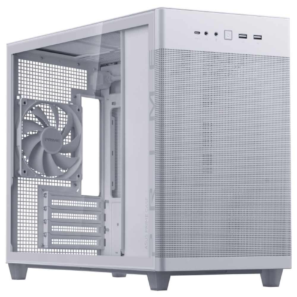 ქეისი Asus 90DC00G3-B39010, Computer Case, Small Tower, MicroATX, Mini-ITX, USB-C3.2, 2xUSB3.2, White