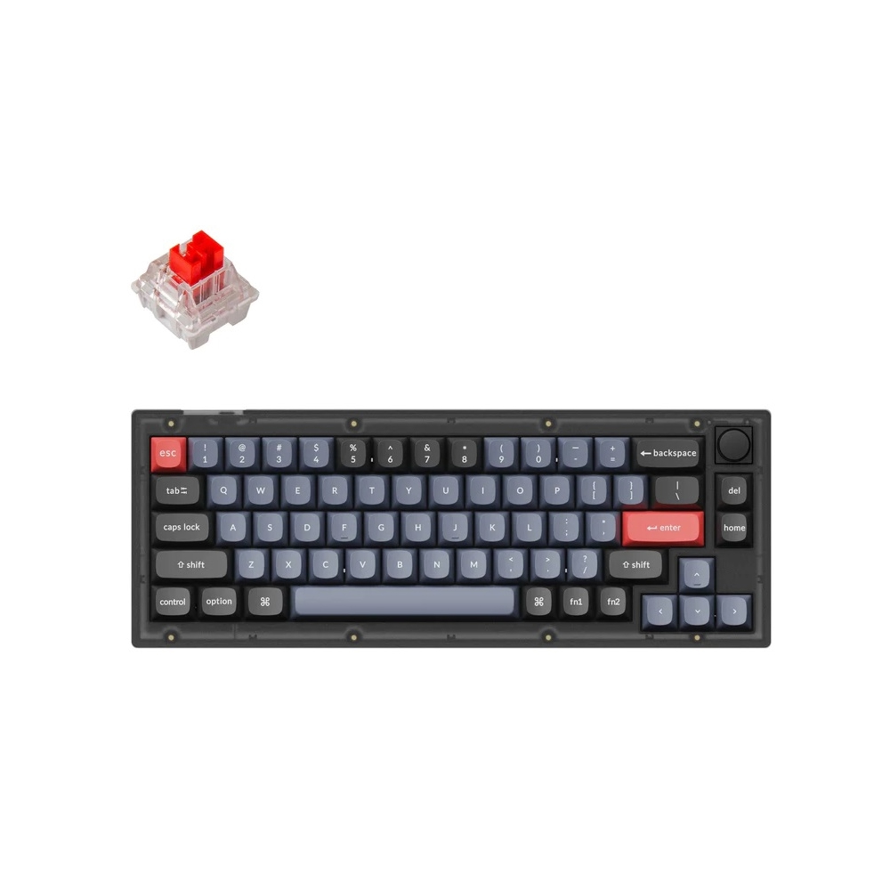 კლავიატურა Keychron V2C3, K Pro Red, Wired, RGB, USB, Keyboard, Black