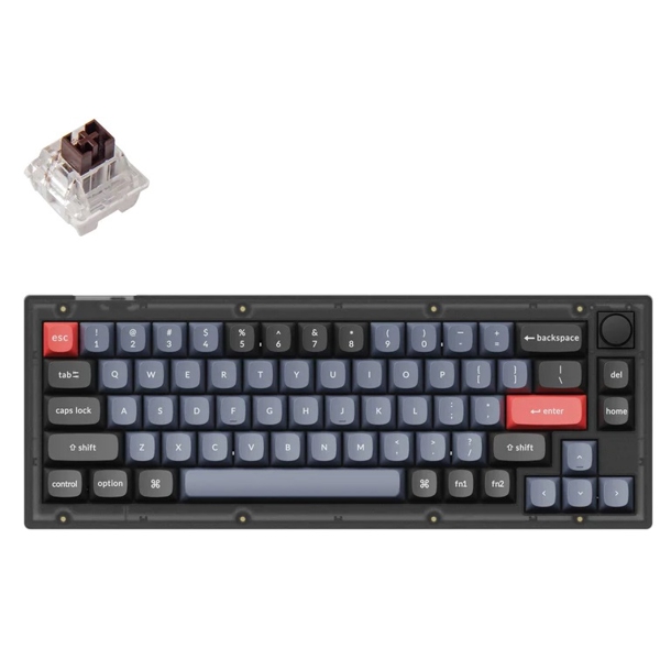 Keychron V2C3, K Pro Brown, Wired, RGB, USB, Keyboard, Black