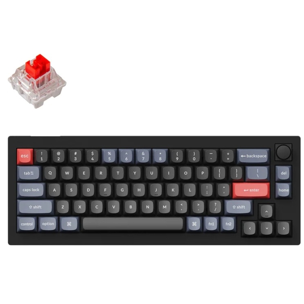 Keychron V2D1, K Pro Red, Wired, RGB, USB, Keyboard, Black