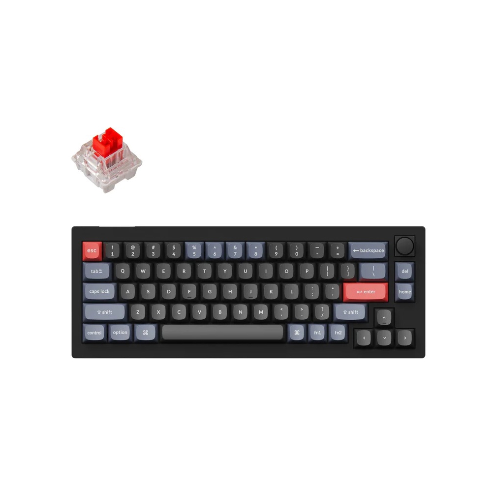 კლავიატურა Keychron V2D1, K Pro Red, Wired, RGB, USB, Keyboard, Black