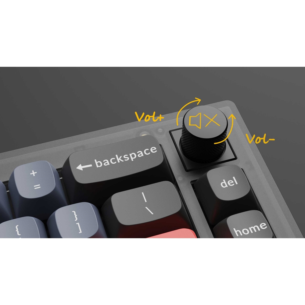 კლავიატურა Keychron V2D1, K Pro Red, Wired, RGB, USB, Keyboard, Black